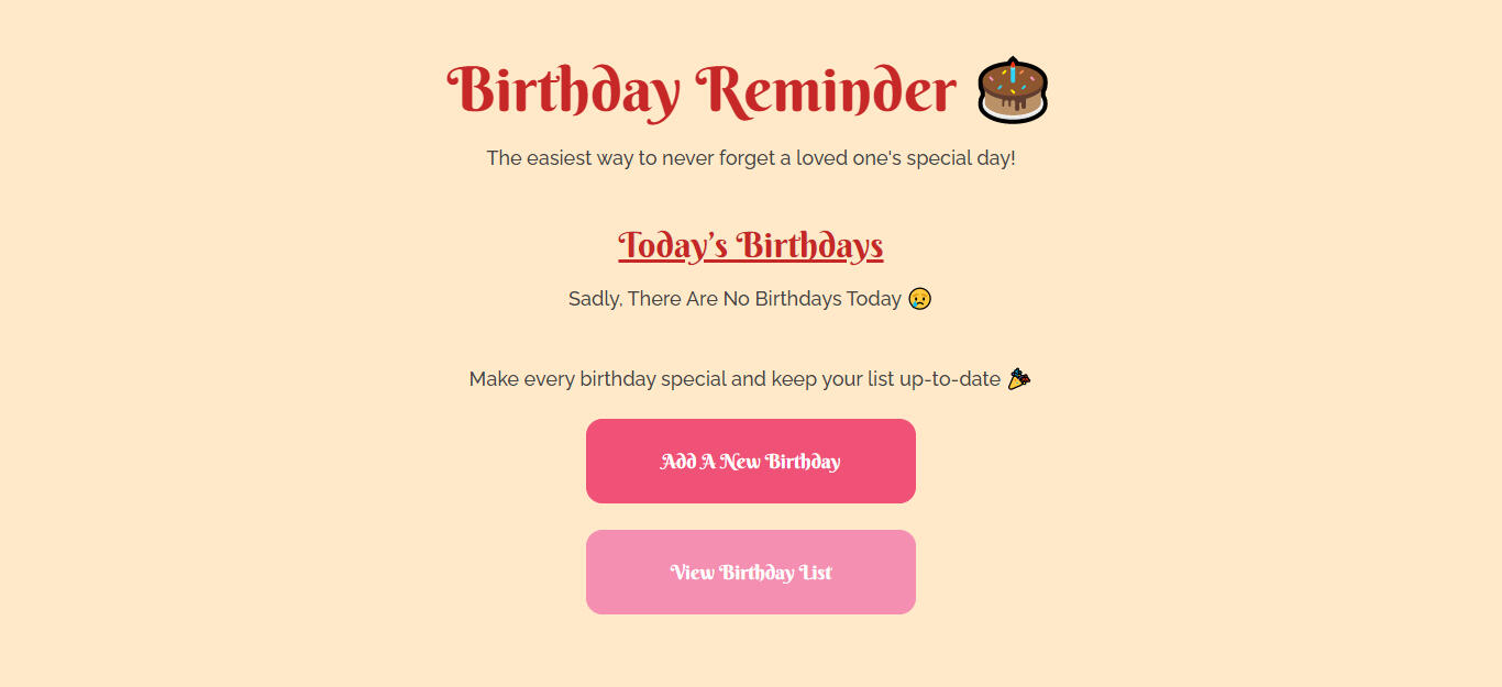Birthday Reminder